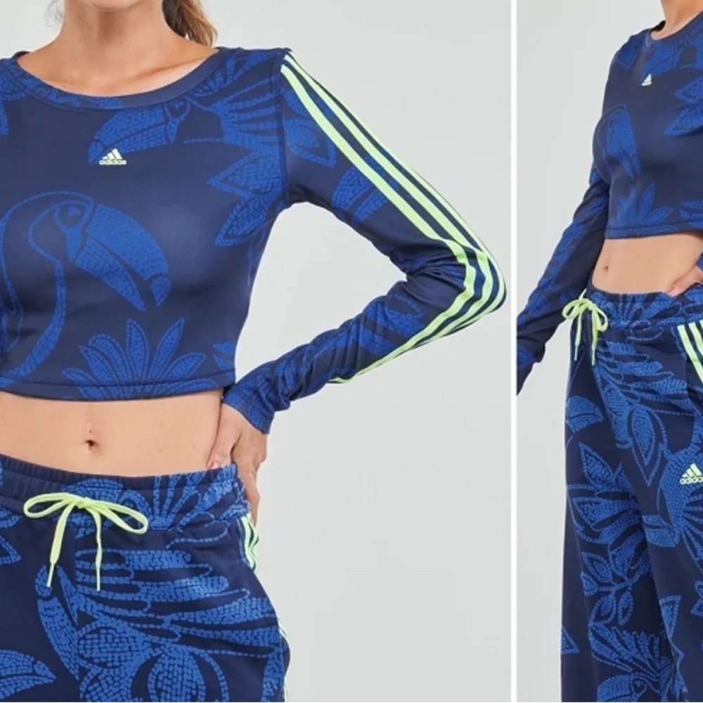 Adidas Women's Blue Crop Top